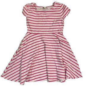 Kate Spade dress girls 12 pink white striped dress short sleeve fit flare